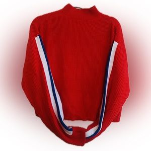 🇺🇸red white and blue mock turtleneck